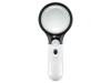 Lupă manuală cu lentilă &Oslash;22mm și &Oslash;75mm, iluminare LED albă 10000K