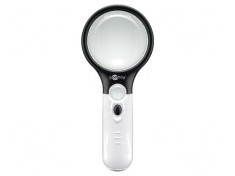 Lupă manuală cu lentilă &Oslash;22mm și &Oslash;75mm, iluminare LED albă 10000K