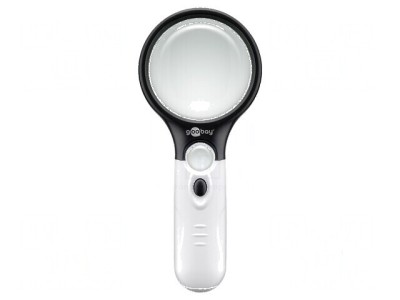 Lupă manuală cu lentilă &amp;Oslash;22mm și &amp;Oslash;75mm, iluminare LED albă 10000K foto