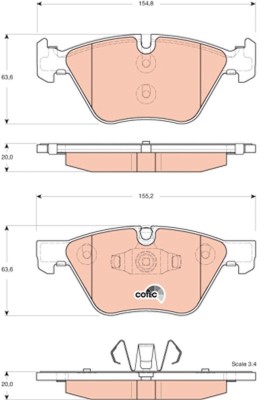 TRW GDB1662 COTEC set placute frana,frana disc foto