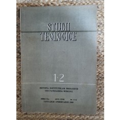 Revista Studii teologice, anul XVIII, Nr. 1-2 IAN - FEB, 1966