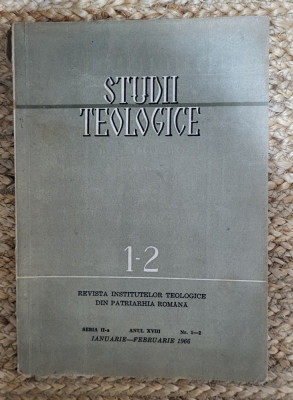 Revista Studii teologice, anul XVIII, Nr. 1-2 IAN - FEB, 1966 foto