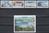 St. Lucia 1991 - Nave de croazieră, Serie + Colita, MNH