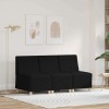 VidaXL Unitate Sofa Modulară Fără Brațe 3 pcs Negru 55 x 74 x 82 cm 3399794
