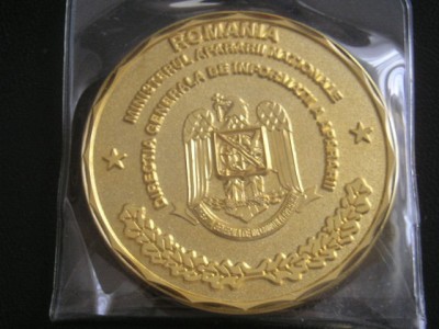 QW1 21 - Medalie - tematica militara - informatii militare - Romania foto