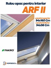 Rulou opac de interior ARF II, Canatul superior/Cantul inferior 94x160/94x98 cm, Fakro foto