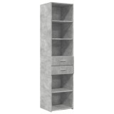 Cumpara ieftin Dulap inalt, gri beton, 45x42,5x185 cm, lemn compozit