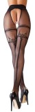 Colanti catifelati, moi, fara crotch, cu jartiera integrata , Cottelli Legware