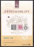 Germania 1999 - Expoziția Internațională de Timbre &bdquo;IBRA &#039;99&rdquo; - N&uuml;rnberg, Carton Filatelic cu Colita
