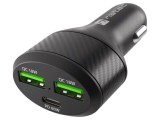 Alimentator auto NATEC USB A x2 și USB C 60W negru