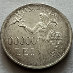 100.000 Lei 1946 Argint, Mihai I, Romania a UNC