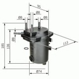 Filtru combustibil RENAULT MEGANE II Grandtour (KM0/1) (2003 - 2012) BOSCH 0 450 907 012