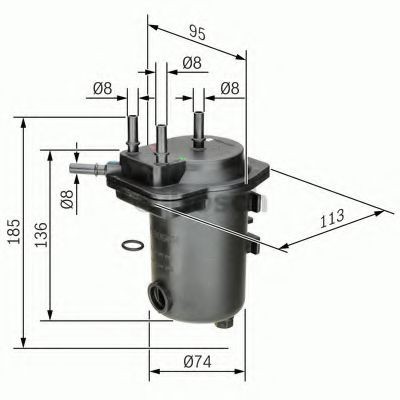 Filtru combustibil RENAULT MEGANE II Limuzina (LM0/1) (2003 - 2016) BOSCH 0 450 907 012 foto