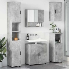 vidaXL Set de mobilier pentru baie 5 pcs Gri beton 61 x 35 x 64 cm 3392986