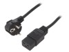 Cablu 3x1,5mm2 CEE 7/7 ştecăr unghi IEC C19 mamă, Gembird