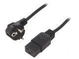 Cablu 3x1,5mm2 CEE 7/7 ştecăr unghi IEC C19 mamă, Gembird