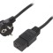 Cablu 3x1,5mm2 CEE 7/7 ştecăr unghi IEC C19 mamă