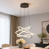 Pendul LED Erste STYLE 140W 1000x400x350mm Crom, Lustra Design Modern 3CCT cu Telecomanda pentru Living, Corp Iluminat Interior de Lux Impunator