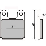 Placute Frana Pocket Bike Polini MX_NEW 225101400RM Fata