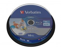 Mediu optic Verbatim BD-R SL Datalife 6X 25GB 10 bucati foto