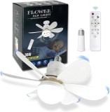 Cumpara ieftin Ventilator de tavan cu LED 30W, Montaj E27/E26 tip Bec control de la distanta
