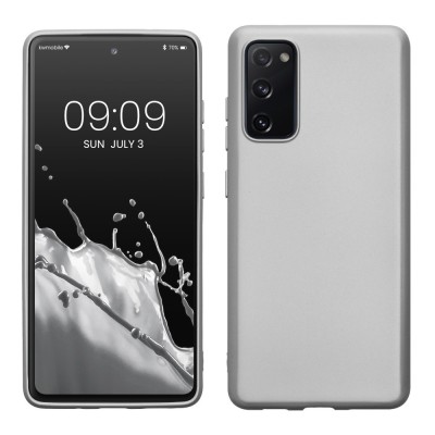 Husa pentru Samsung Galaxy S20 FE, Silicon, Silver, 53930.67 foto