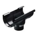 Racord jgheab burlan Budmat Proaqua, pentru sistem pluvial, PVC, gri, D 75/63 mm
