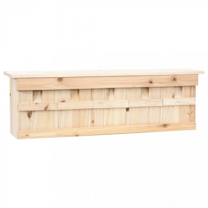 vidaXL Căsuță de vrăbii cu 5 &icirc;ncăperi, 68 x 15 x 21 cm, lemn de brad