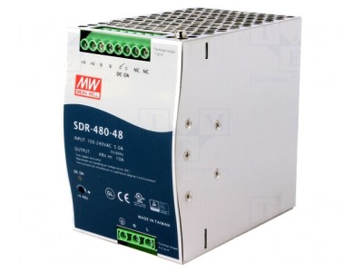 Alimentator Pulsatoriu 480W 48V 10A pentru Șină DIN foto