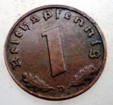 B.079 GERMANIA 1 REICHSPFENNIG 1938 D, Europa, Bronz