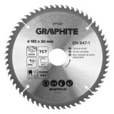 Disc fierastrau vidia Graphite 185 x 30 mm, 60 dinti pentru lemn