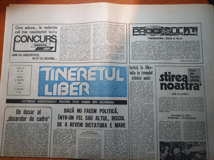tineretul liber 9 martie 1990-art &quot;...riscul de a reveni dictatura e mare&quot;