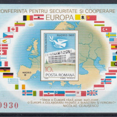 Romania 1983 - CSCE - Colita Nedantelata MNH