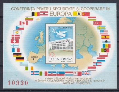 Romania 1983 - CSCE - Colita Nedantelata MNH foto
