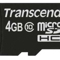 Card de memorie Transcend microSDHC, 4 GB, Clasa 10