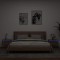 vidaXL Noptiere montate pe perete cu lumini LED, 2 buc., stejar maro 836839