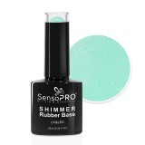 Cumpara ieftin Shimmer Rubber Base SensoPRO Milano - #58 Radiant Lime, 10ml
