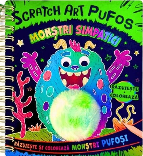 Monstri Simpatici. Scratch Art. Pufos, - Editura Flamingo