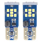 Bec de pozitie tip LED UltraBright Canbus, T10 W2.1x9.5 W5W, 12V-24V, 21 SMD 2016, culoare alb, AMIO, set 2 buc