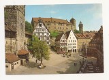 FG3 - Carte Postala - GERMANIA - Nurnberg, Durerplatz mit burg, necirculata, Fotografie