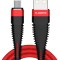 Cablu USB Micro USB 2M Textil Rosu Premium