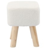 Taburet pentru copii, patrat, 26x26x34cm, maxim 50kg, alb Household NewTrend