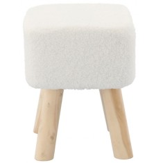 Taburet pentru copii, patrat, 26x26x34cm, maxim 50kg, alb Household NewTrend foto
