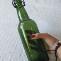 Sticlă veche de bere Franța XERTIGNY , sticlă bere anii 40 dop ceramic