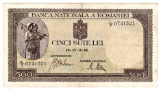 Bancnota 500 lei 2 IV 1941 aprilie filigran orizontal (2) foto