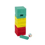 Joc Societate Portabil, Tumblin Tower, lemn, 45 piese colorate, ATU-083862, Oem