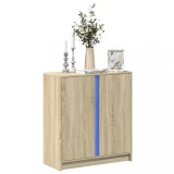 VidaXL Dulap cu LED, stejar sonoma, 77x34x85 cm, lemn prelucrat