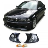 Set de indicatoare din sticla clara cu fum negru, potrivit pentru BMW Seria 3 E46 Coupe Cabriolet 2001-2003 Performance AutoTuning