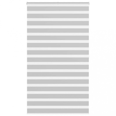 Jaluzea tip zebra gri deschis lățime țesătură 125,9cm poliester foto