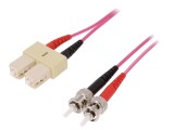 Patch Cord Fibră OM4 SC/UPC-ST/UPC 2m Violet LSZH